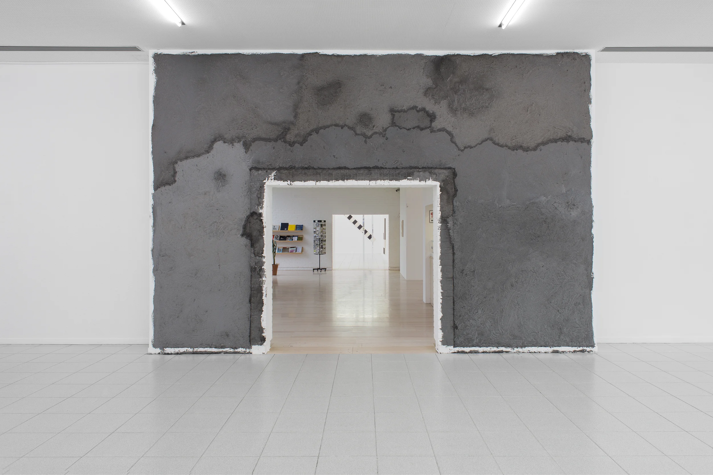 Brendan Lynch Baader-Meinhof Phenomenon , 2014 Cigarette ash applied to wall Dimension variable