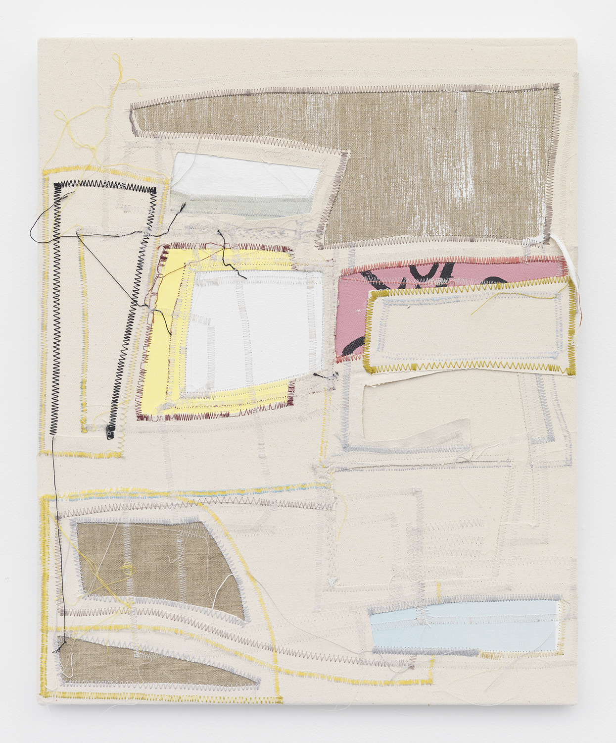 Jack Greer Inside Connor , 2014 Canvas, thread, latex paint 22 x 18 inches
