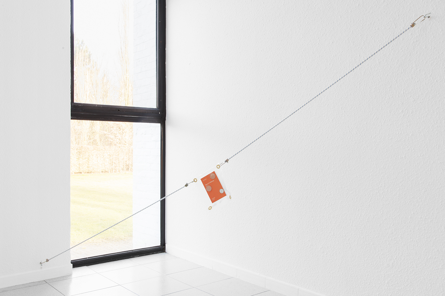 Brad Troemel TBT Vacuum Seal 2 , 2015 Vacuum-sealed plastic and bungee cord Dimension variable