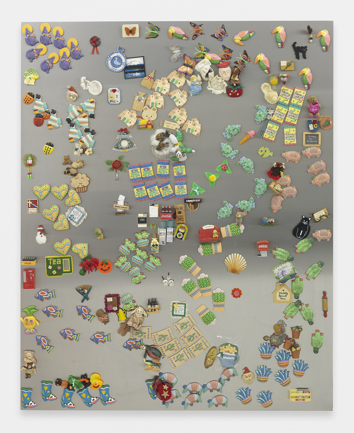 Nick Darmstaedter Pop Shove-it, 2013 Magnets on galvanized steel 60 x 48 inches
