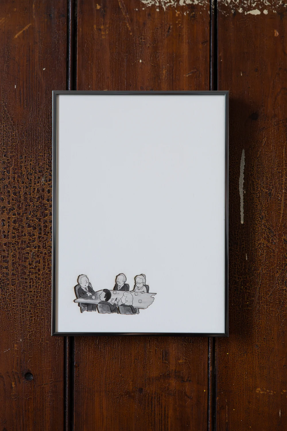 Zachary Susskind (CONFERENCE) Artifact: Language Barrier (Robert Harris) , 2014 Cotton and paper in artist frame 11 x 8 inches