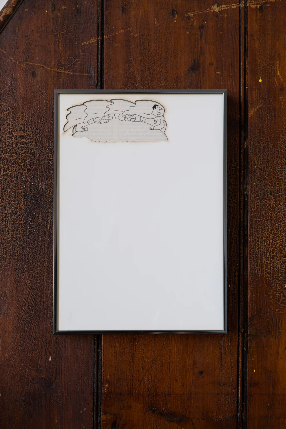 Zachary Susskind (CONFERENCE) Artifact: Language Barrier (Johan Rudolf Huber) , 2014 Cotton and paper in artist frame 11 x 8 inches