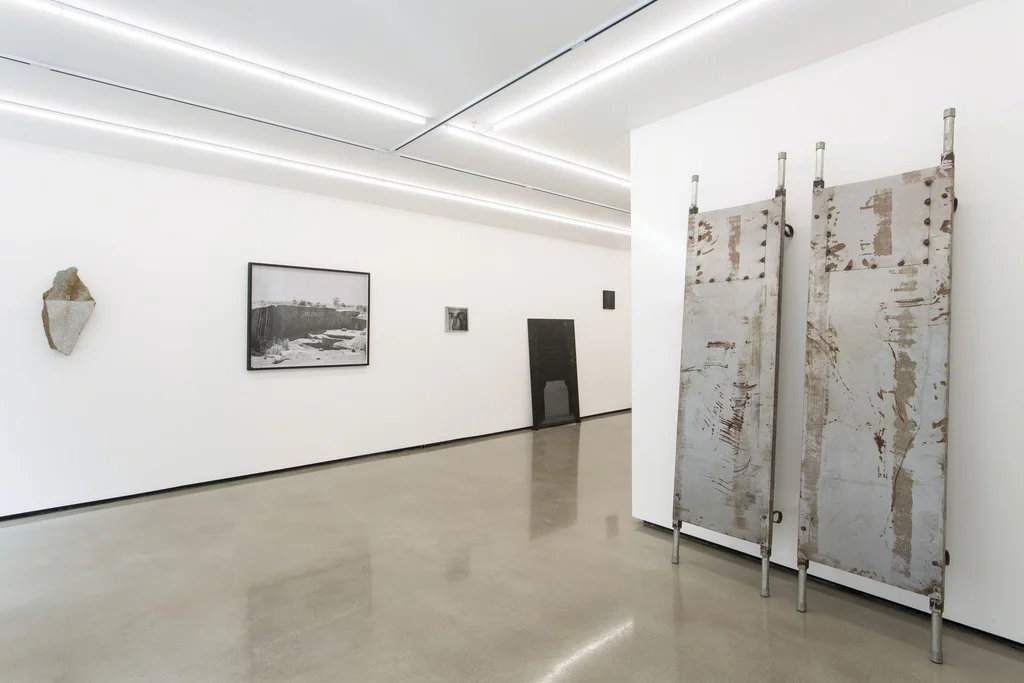 Installation shot from Monochrome. (L to R) Nascent, Silencio and Accost, 2015