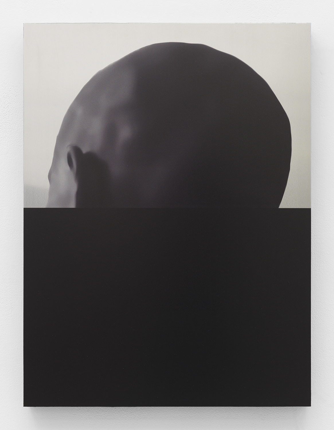 Dark , 2015 UV curable ink and metal etch on aluminum panel 24 x 18 inches