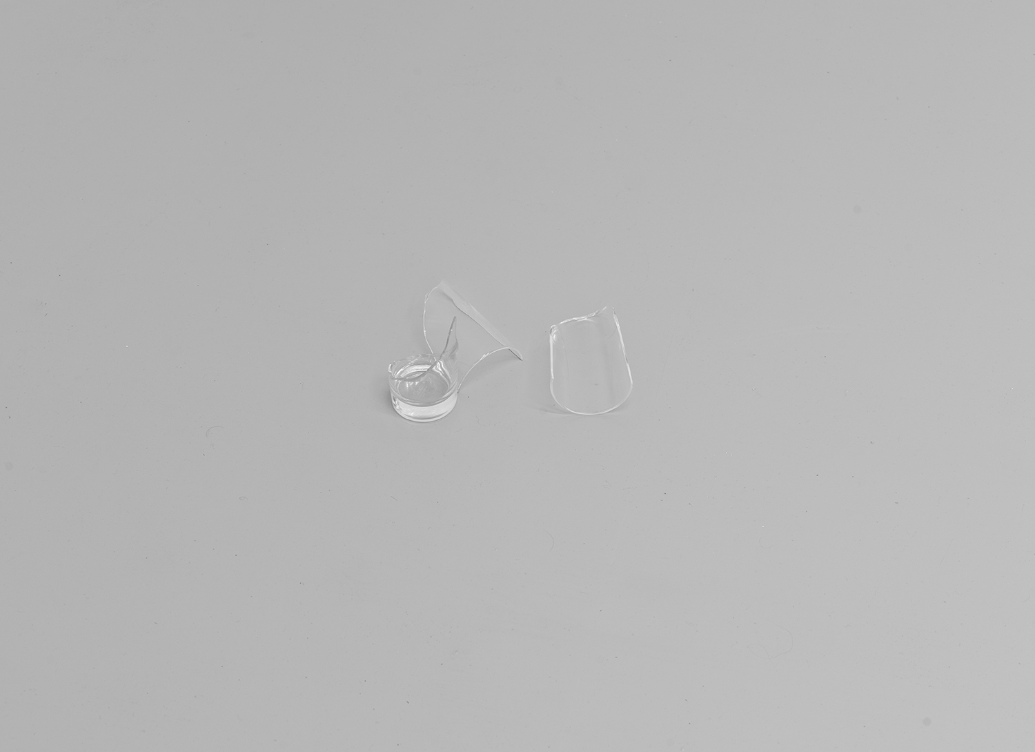 Down One , 2015 Broken drinking glass 7 x 5 x 3 inches