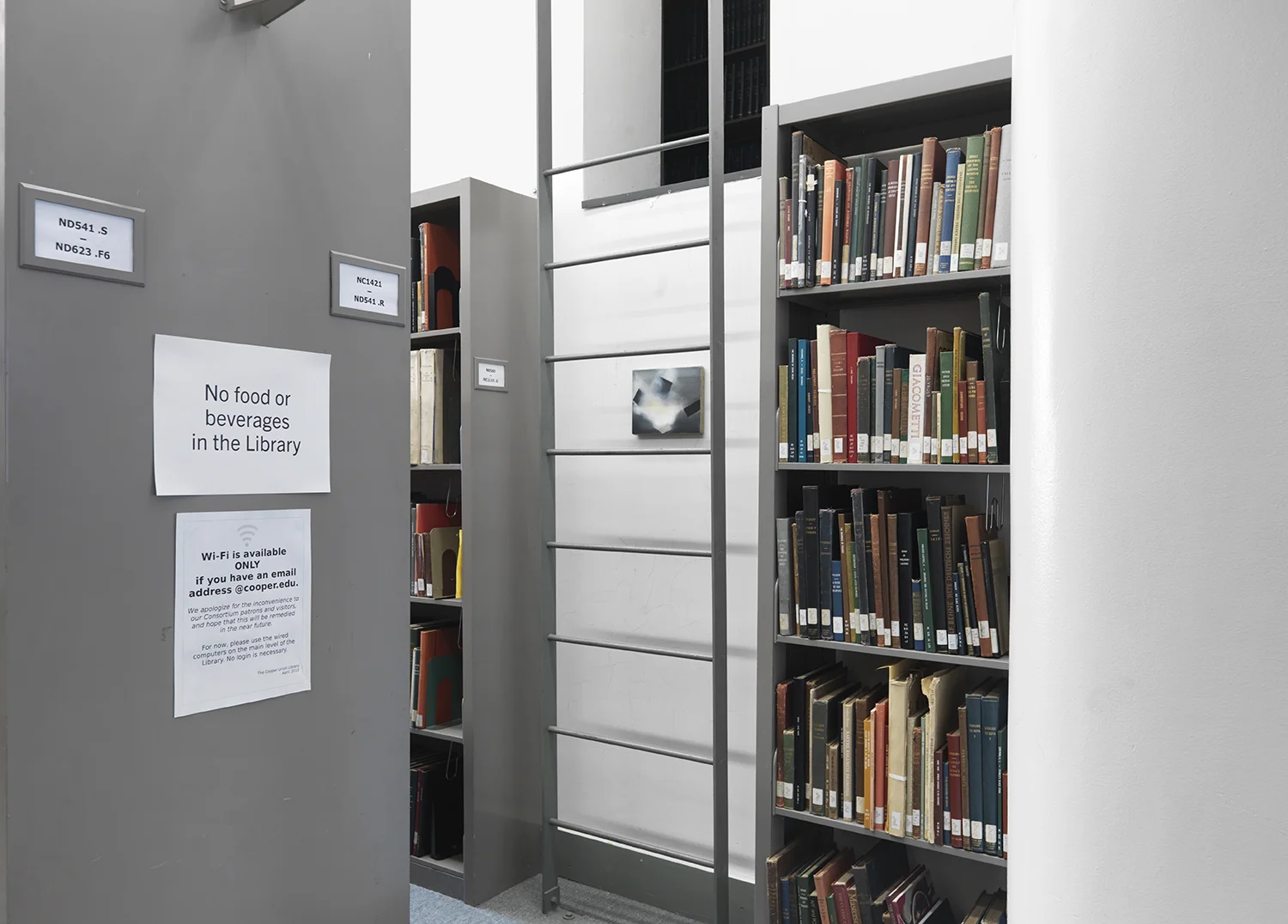 Installation view from Read @ the Cooper Union Library 
