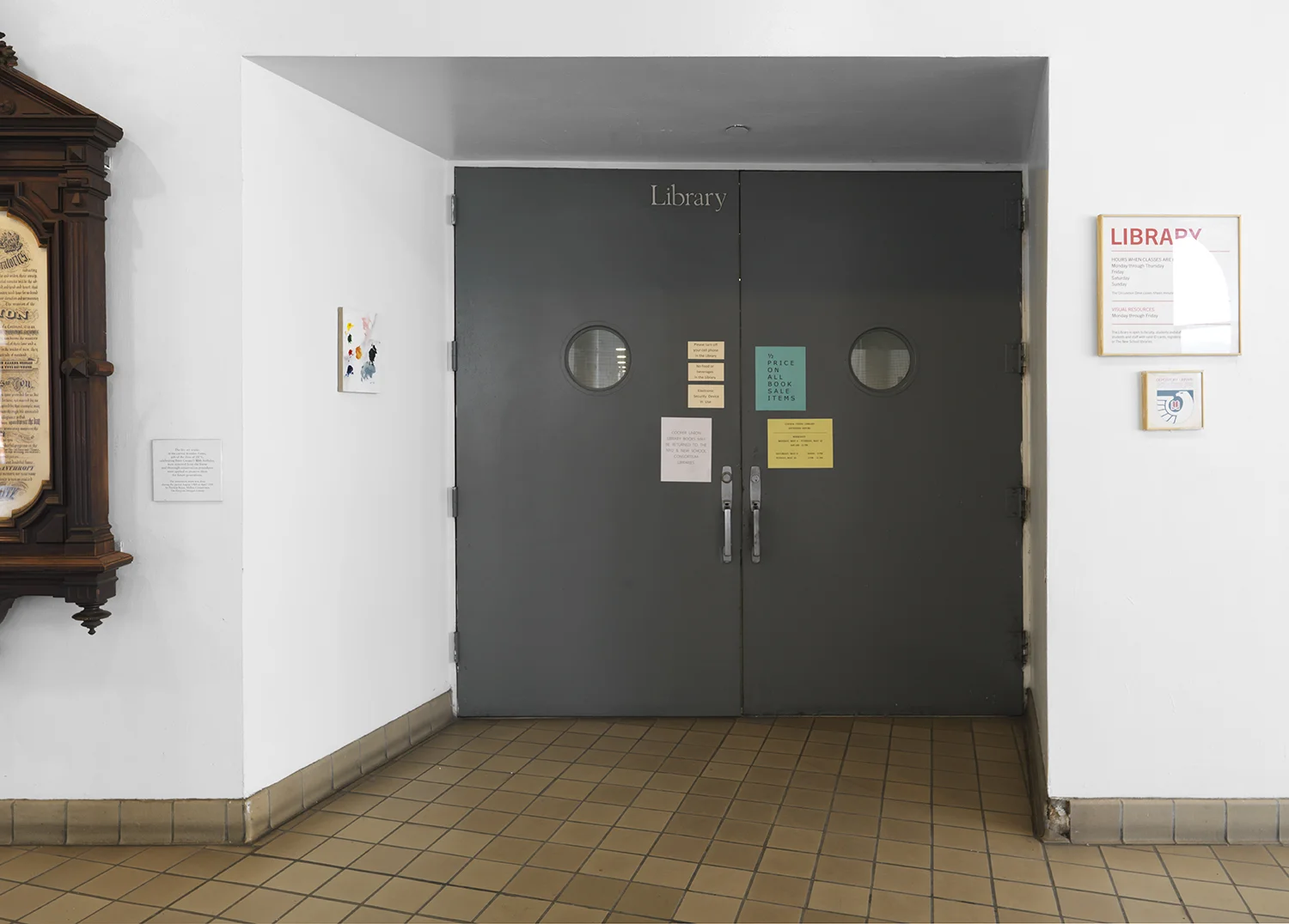 Installation view from Read @ the Cooper Union Library 