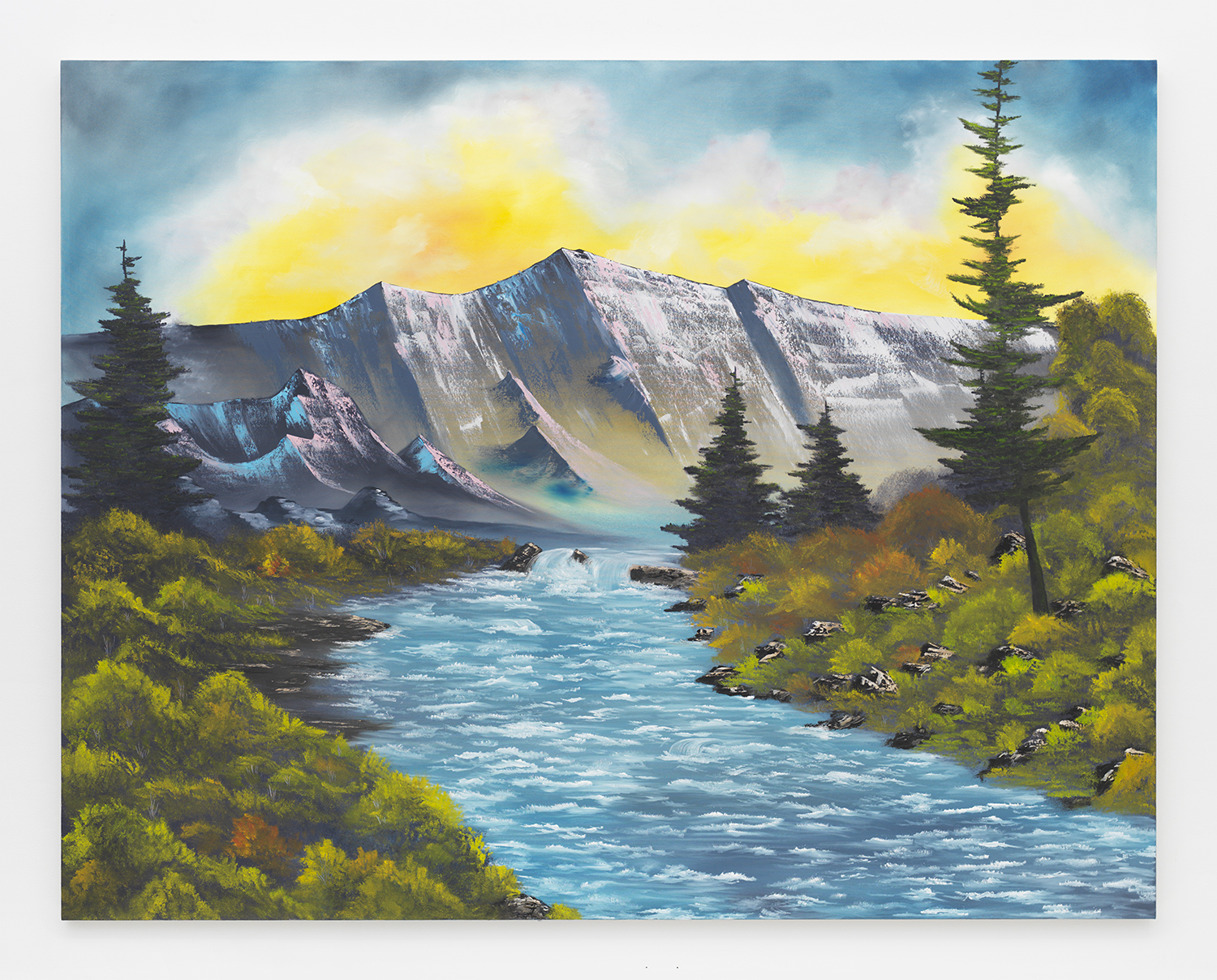 Bubbling Mountain Brook , 2014 Oil on canvas 66 x 84 inches 