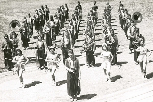 "Arab Marching Band" from the Coachella Valley Union High School Yearbook, 1953 | Collection of the author
