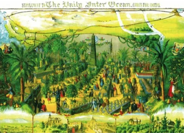 "Supplement to the Daily Inter Ocean Citrus Fair Edition", Southern California Citrus Fair, Chicago, 1886 | Courtesy of University of California Berkeley, Bancroft Library