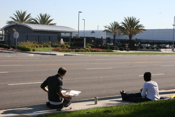 Draw-in at the Los Angeles Air Force Base, 2011. | Photo by Hillary Mushkin