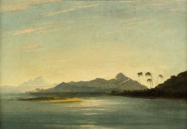 View of the Islands of Otaha [Taaha] and Bola Bola [Bora Bora] with Part of the Island of Ulietea [Raiatea], William Hodges, oil on canvas, 345 x 516 mm, 1773. National Maritime Museum, Greenwich, London, Ministry of Defense Art Collection
