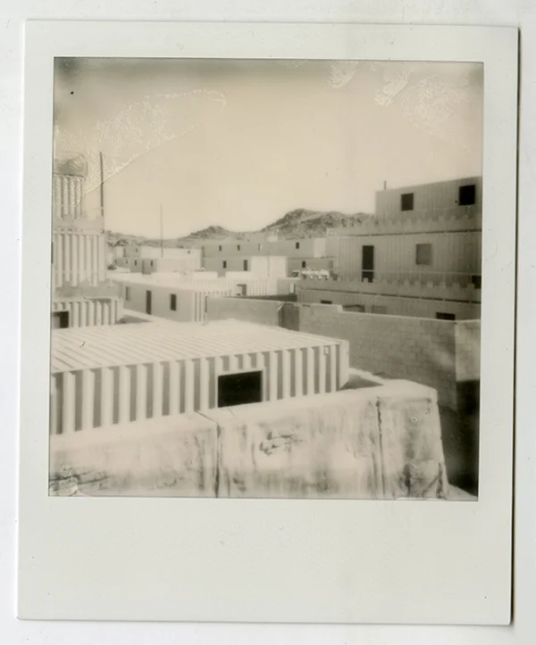 Twentynine Palms MCAGCC mock village. | Polaroid by Claudia Martinez Mansell, 2013