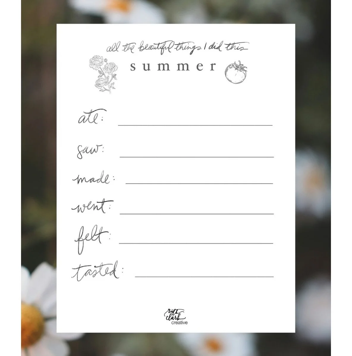 A little list to honor all that summer held, before looking ahead to autumn. Free download available in the shop. Link in profile 🌞🌿🌻