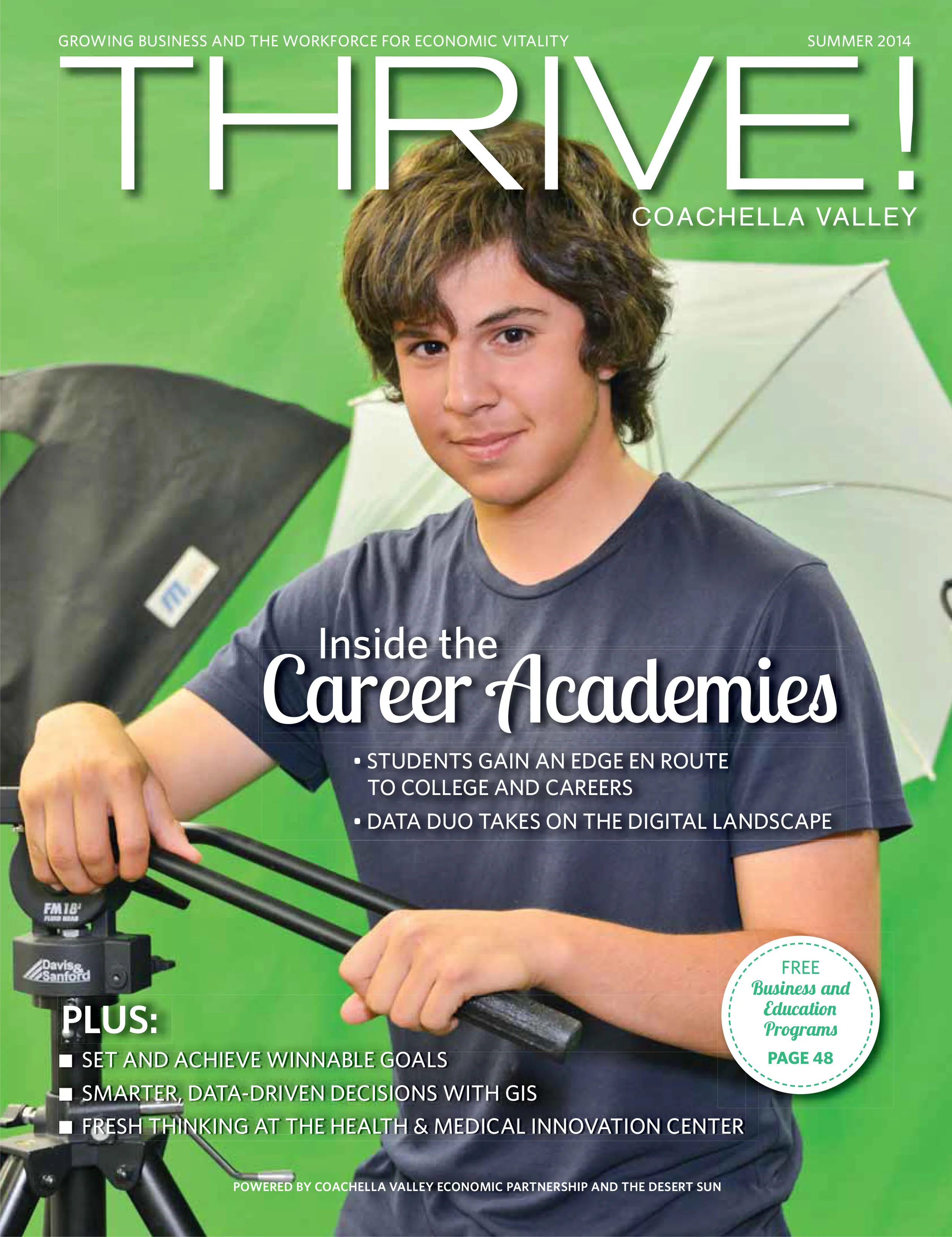 DATA graduate Anthony Ramirez on the cover of Thrive! Magazine