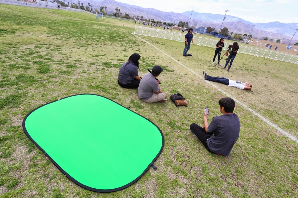 Students filming "The Race"