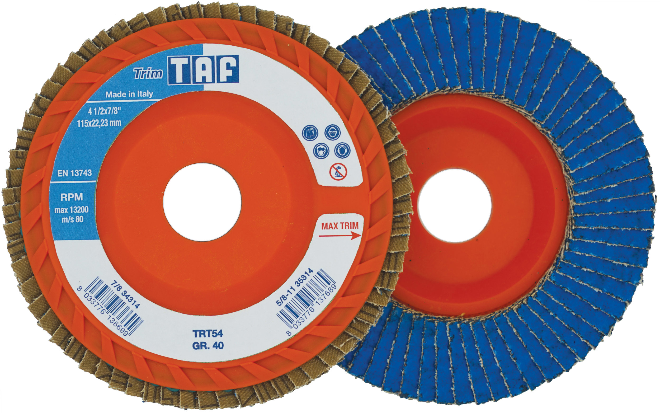 trimtafzirco - ceramictrimimable FLAP disc -新型可修剪的FLAP disc，采用专有的优质锆石陶瓷布料。