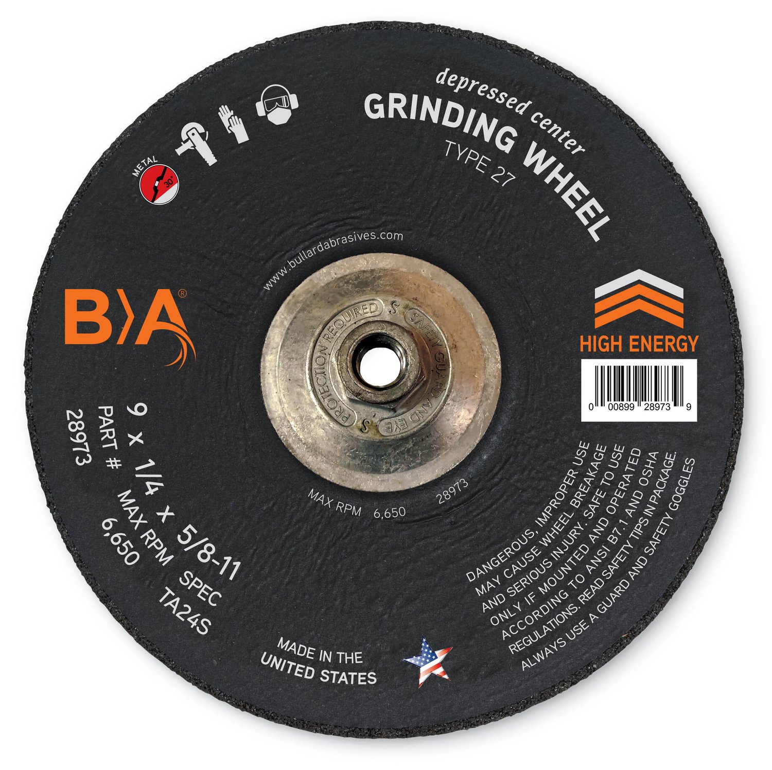 10-Pack Aluminum Grinding Wheels 4.5" - For Aluminum, Copper, Non-Ferrous Metals