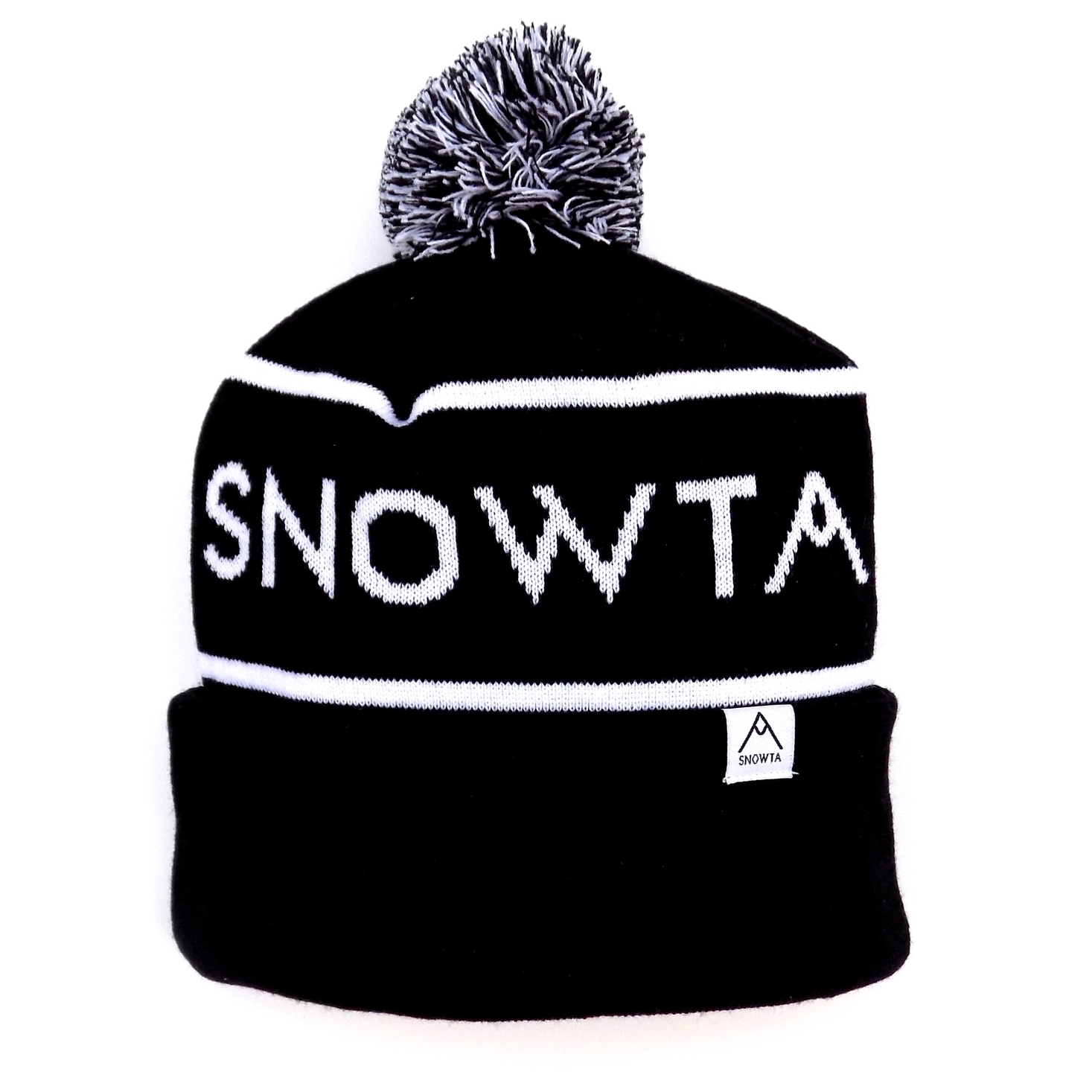 Snowta First Tracks Pom Beanie - Black/White
