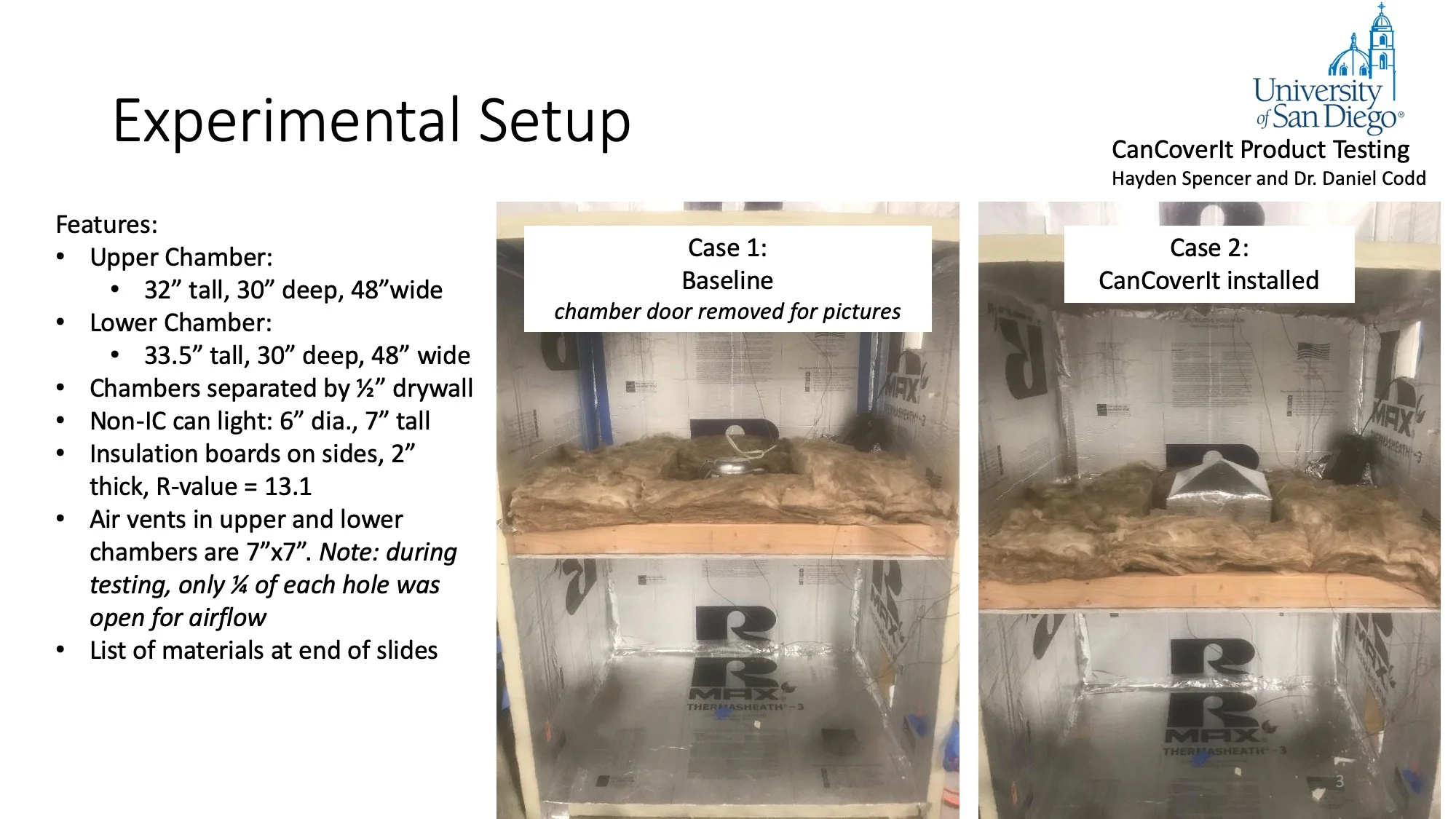 USD Testbed Experimental Design