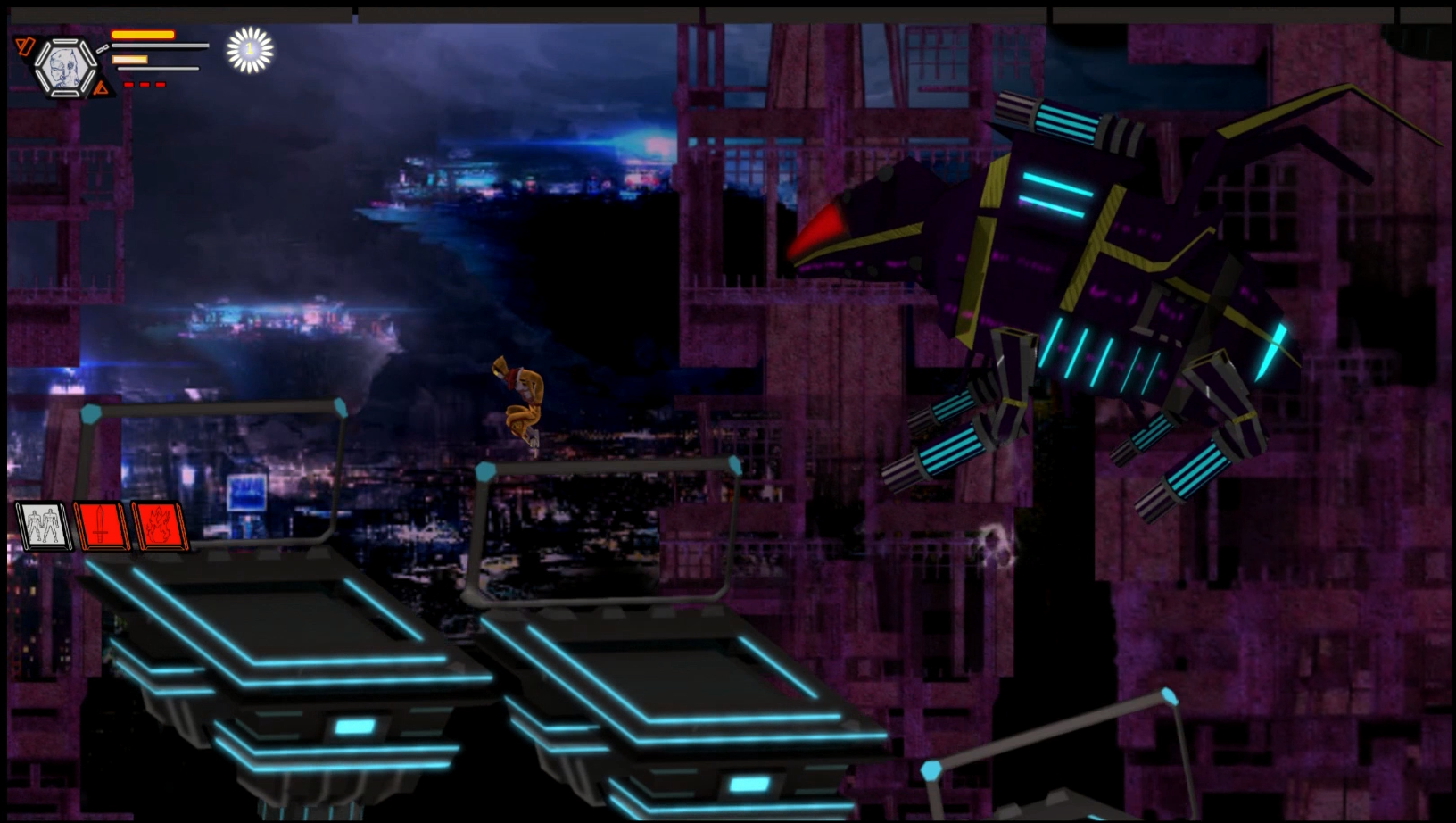 Screenshot of one of the boss battles.