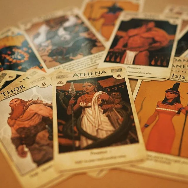 What's this... Prototype almost complete, kickstart immanent. Still drawing gods :) #mythology #fantasy #drawing #gods #pantheon #tauleadergames #gianttarotsizecards #battlefortheheavens