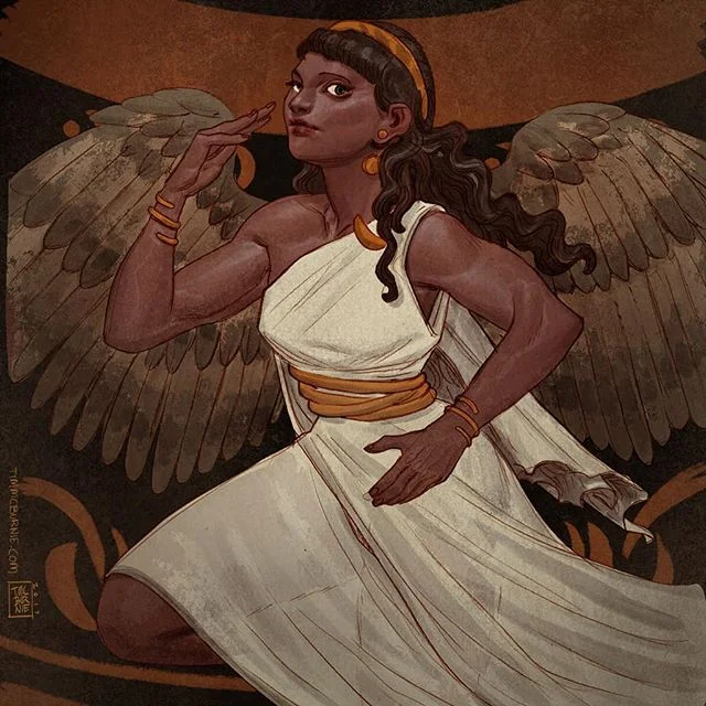 Today I present: Eris - Greek Goddess of Discord. Pencil drawing colored in Photoshop. #eris #mythology #drawing #fantasyart #illustration #mythicarcana #tauleadergames #kickstarter #goddess