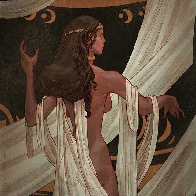 More art from Mythic Arcana - Helen of Troy. Pencil colored in Photoshop. #mythicarcana #mythology #thefacethatlaunchedathousandships  #helenoftroy #drawing #sketching #illustration #fantasy #characterdesign #tabletopgames #cardgame #tauleadergames #