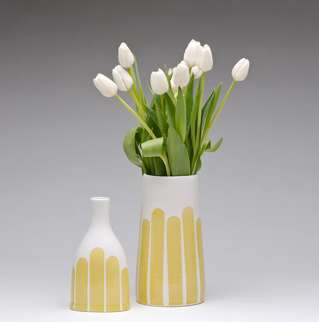 Yellow striped vase with tulips.jpg