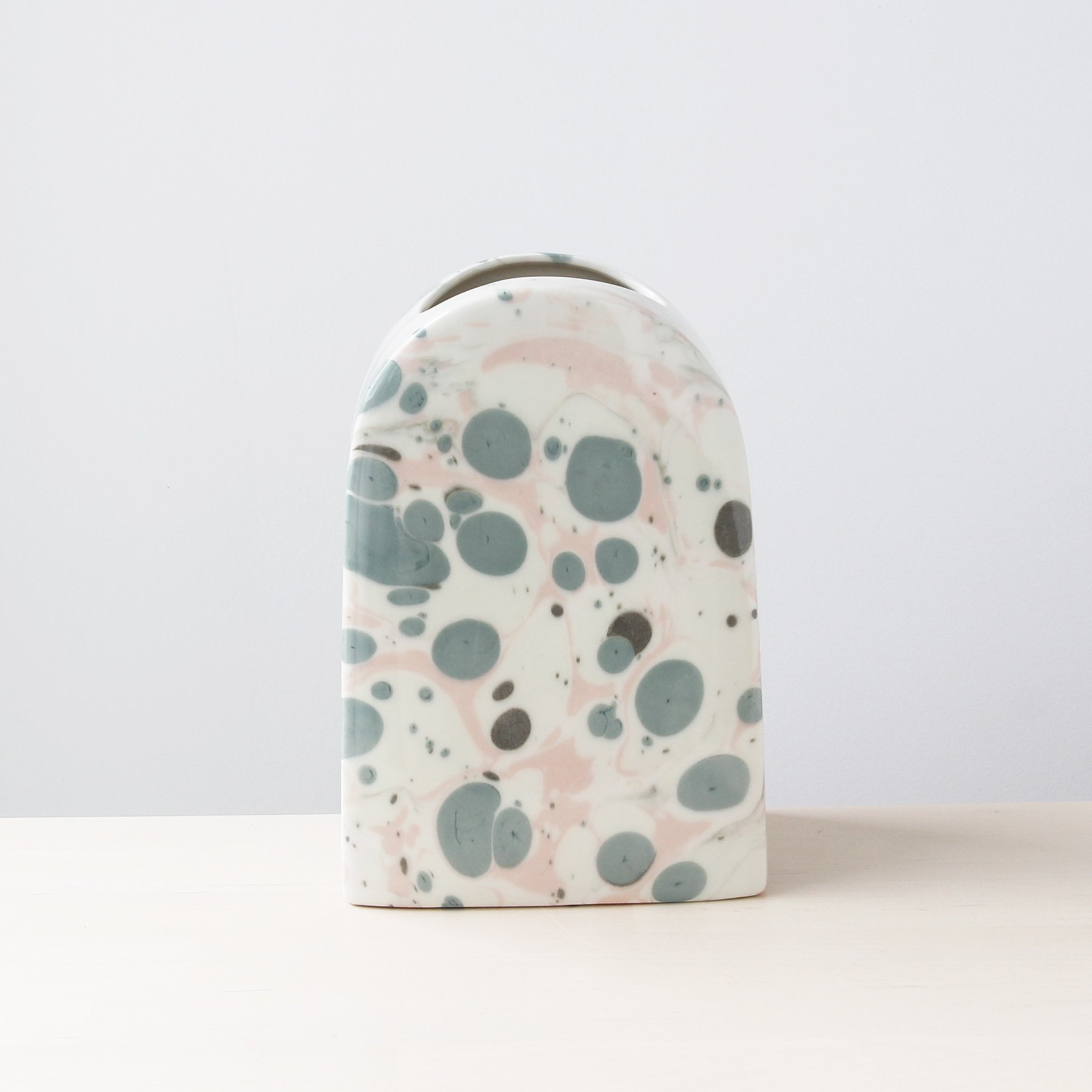 Marbled Tall Arch Vase