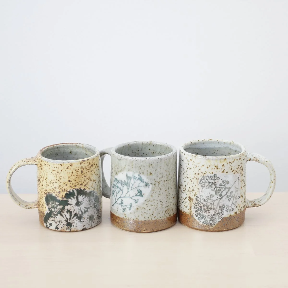 Soda Fired Floral Print Mug