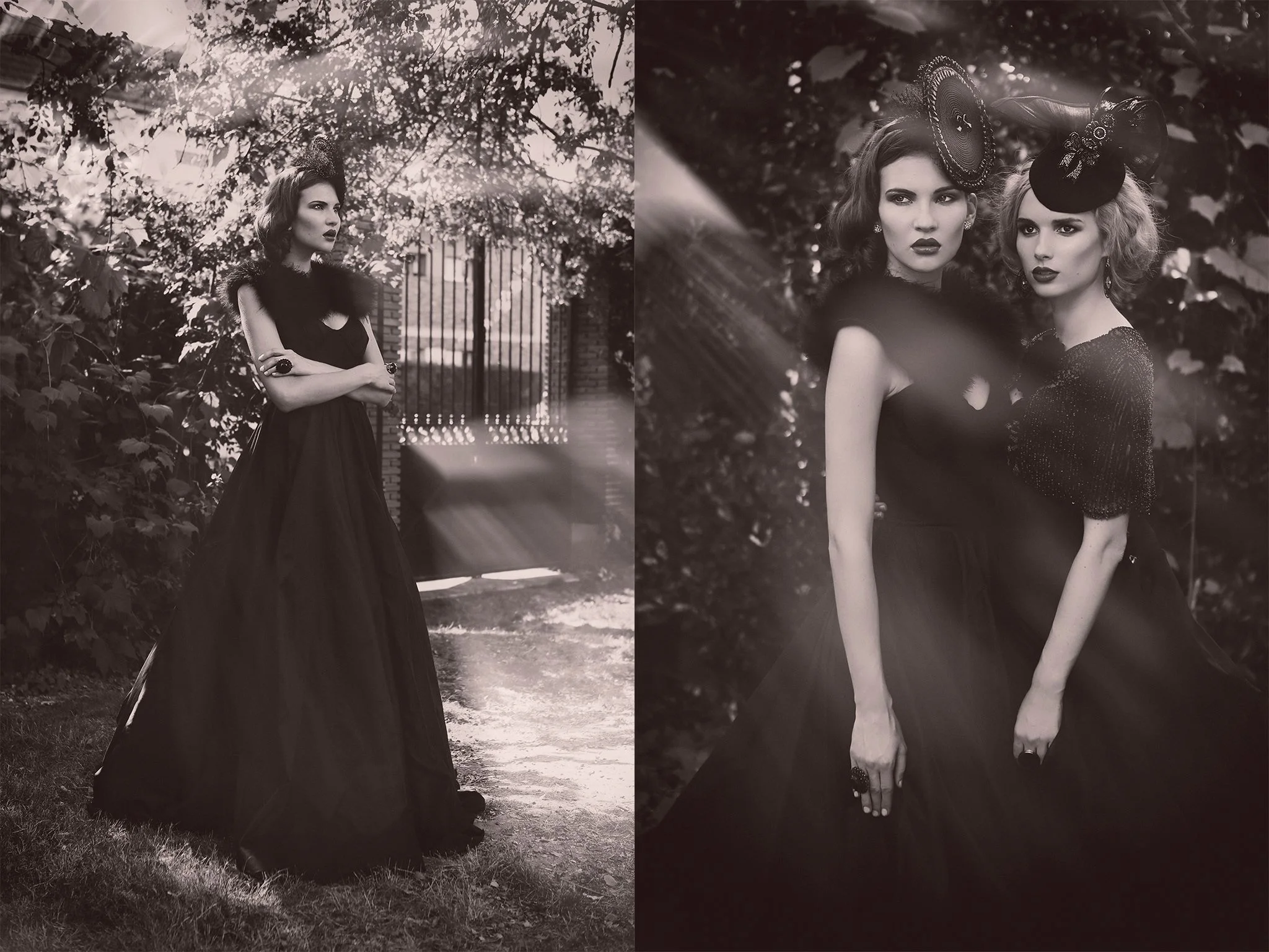 " Garden Romance " Model: Justyna at Evidence Models, Elena Sergeevna Dress: Georgia Young Couture, Leanne Marshall Hair: Nick Clark Makeup: Caroline Madison Kate Spade earrings, Alannah hill hat, Lovisa ring Styling: P.S. I Love You - Penny Adams
