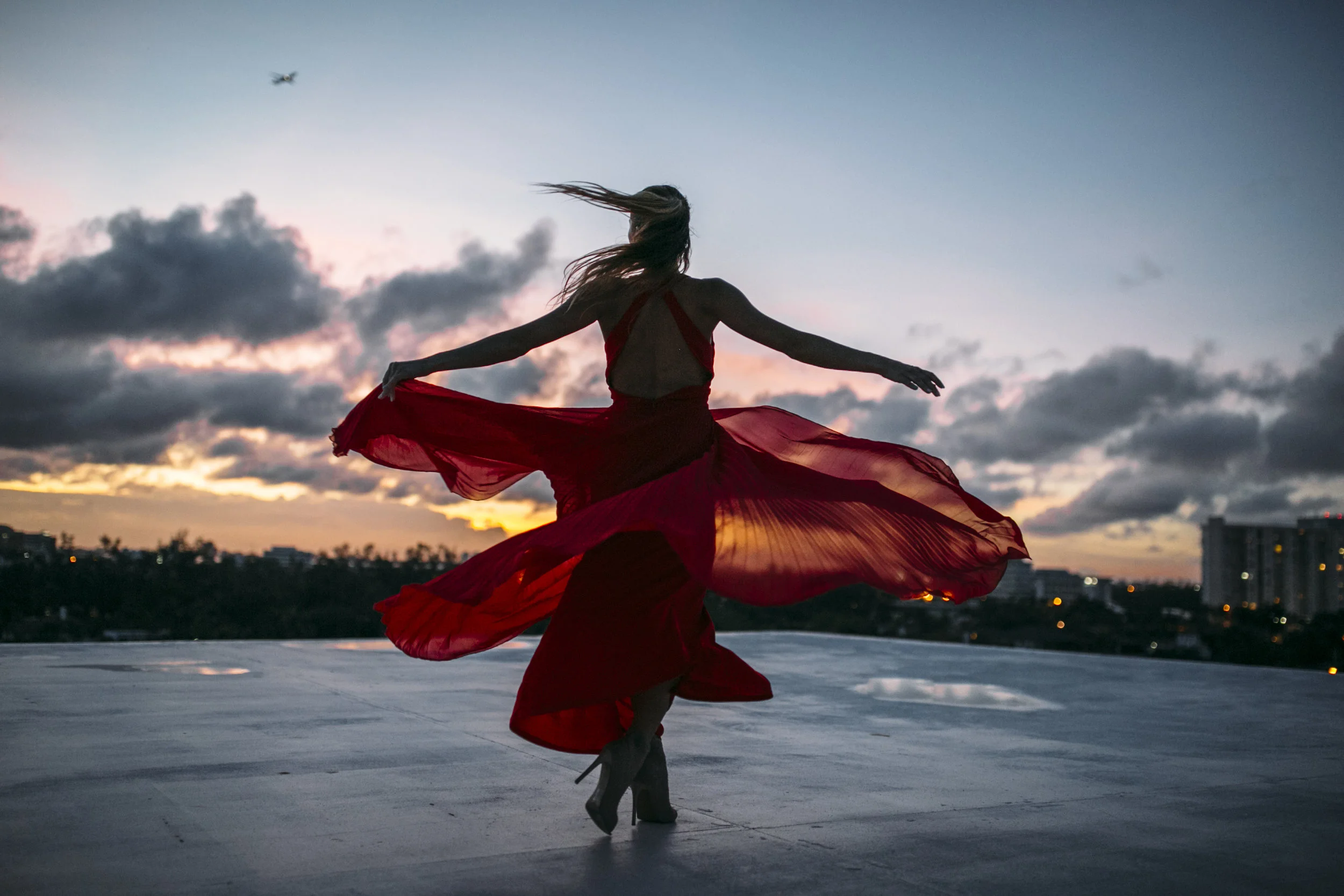Miami rooftop Fashion shoot for Marciano