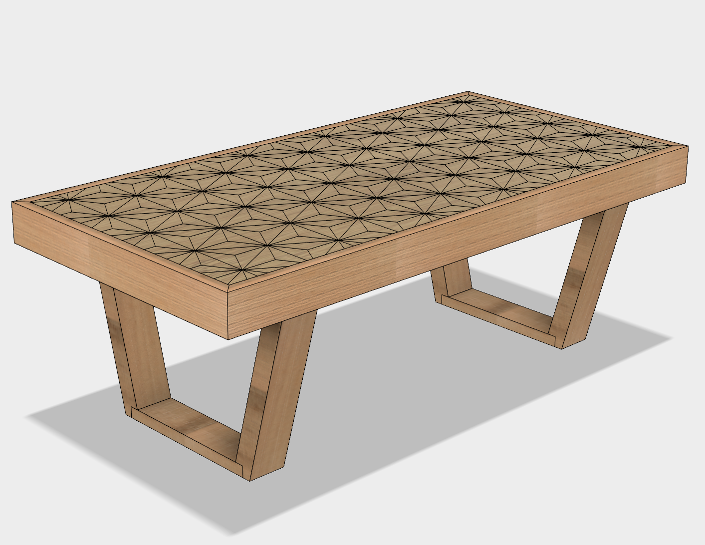 Pattern Inlay Coffee Table