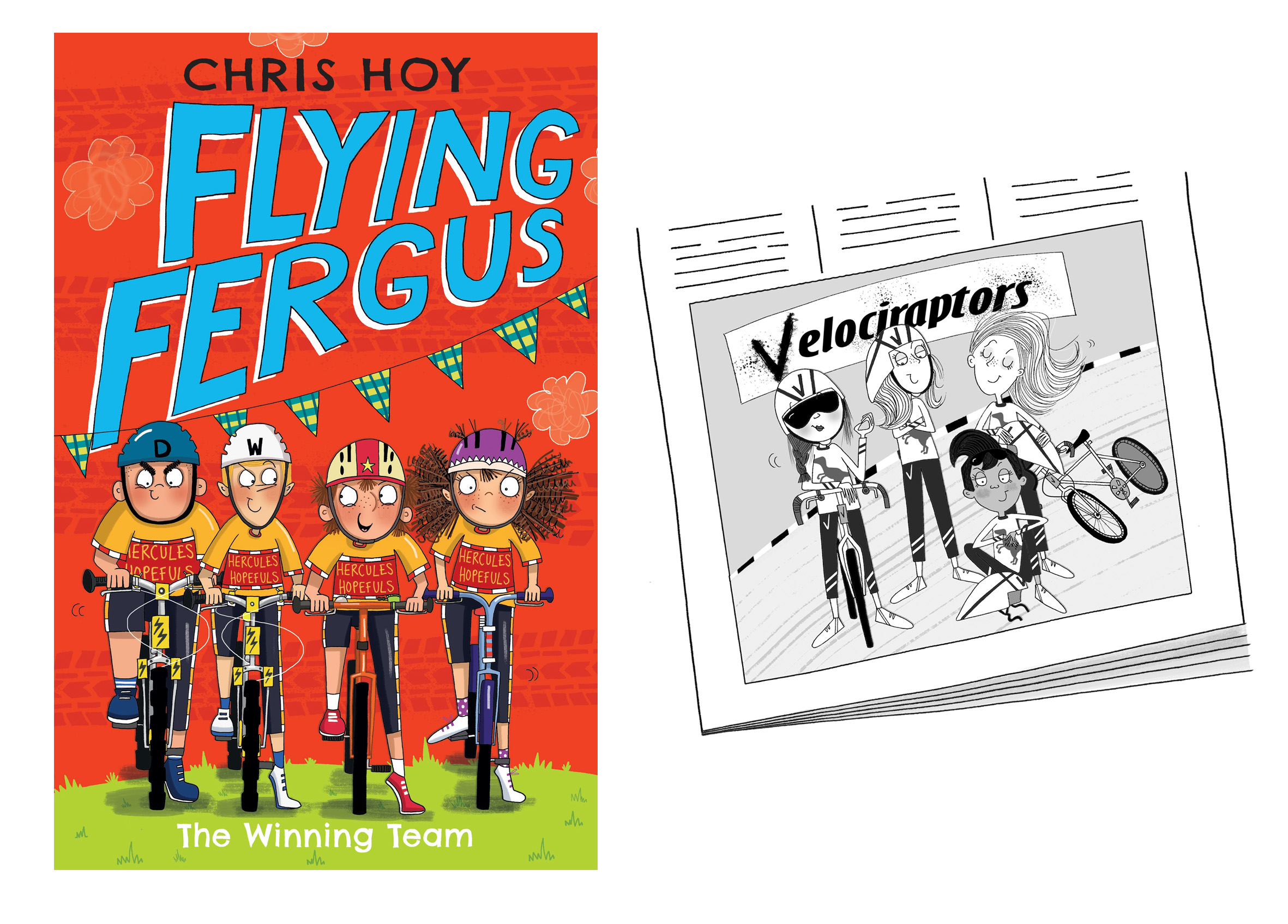Front cover of Book 5 and an inside artwork of the awesome Velociraptors...