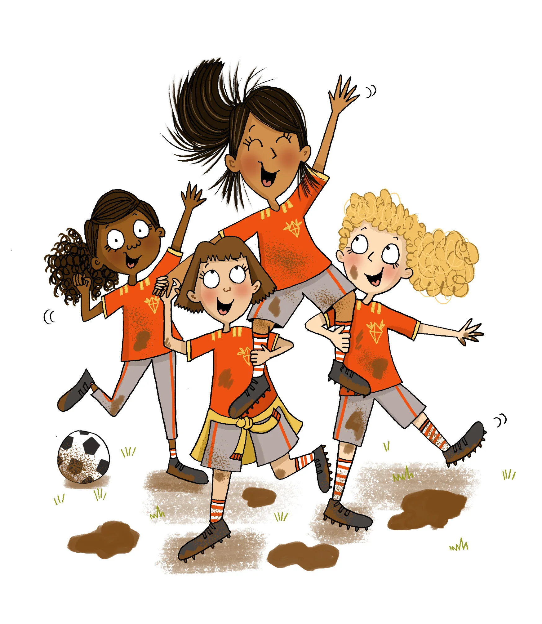 Yasmin with new team mates.jpg