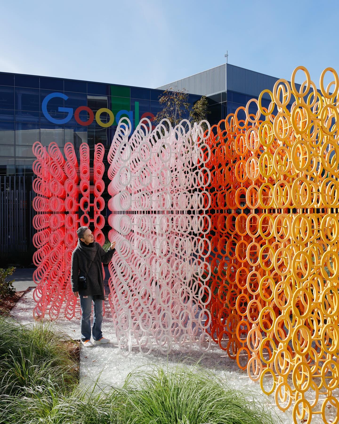 I am delighted to announce my collaboration with @google , to create sculptural entrances for its headquarters at the Googleplex. A series of three artworks named "MIRAGE" welcome people at each entrance. After five years of planning, the 6