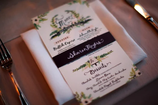 Bowery Hotel Wedding menutablesetting