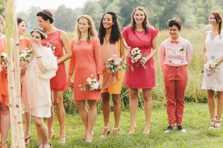 Bridal party at Hudson Valley Wedding/ Photo by Shannen Natasha/ Floral by Stone Fox Bride