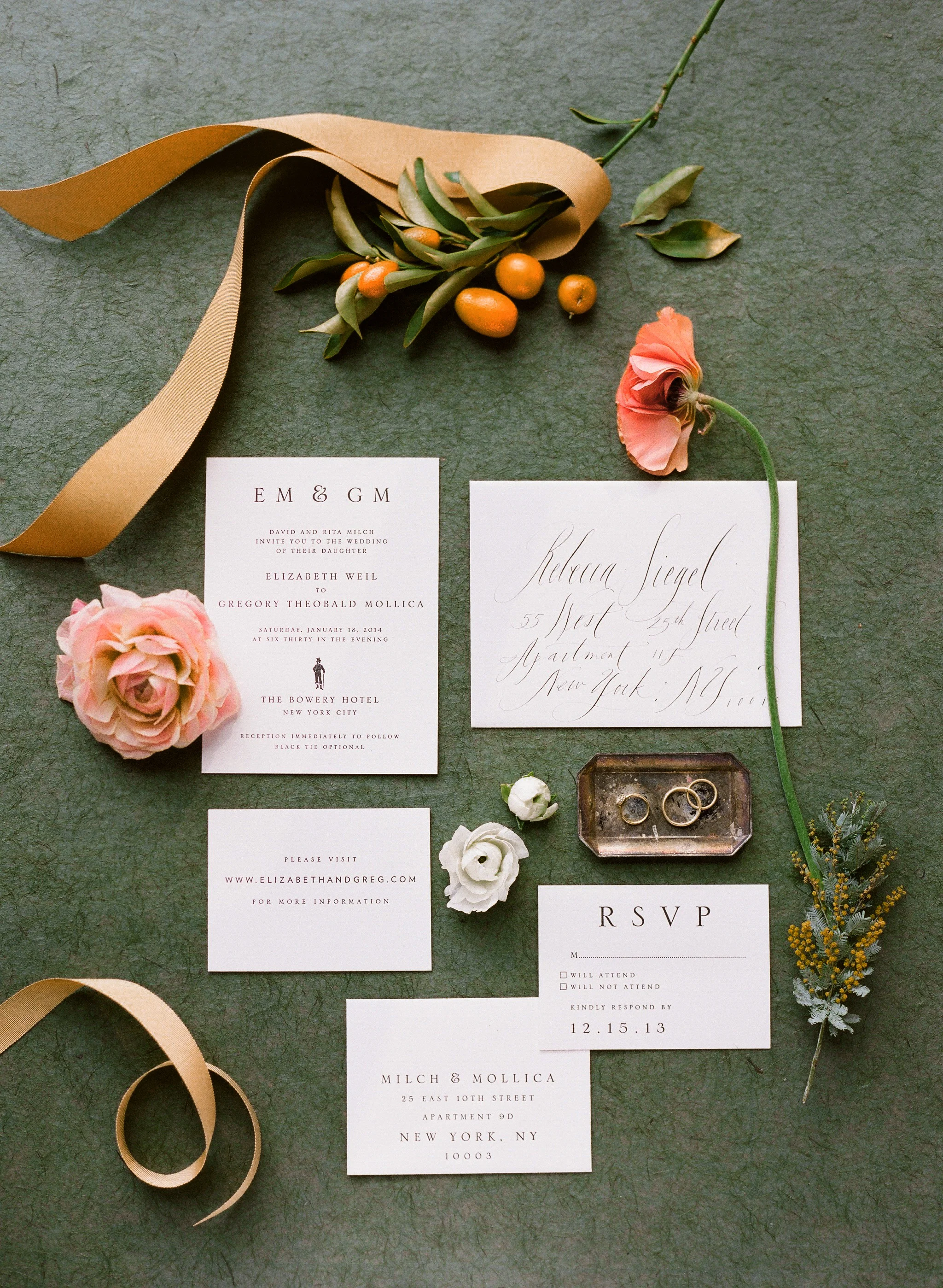 Custom made invitations by groom/ Photo by: Heather Waraksa/ Day-of-Coordination by: Just About Married