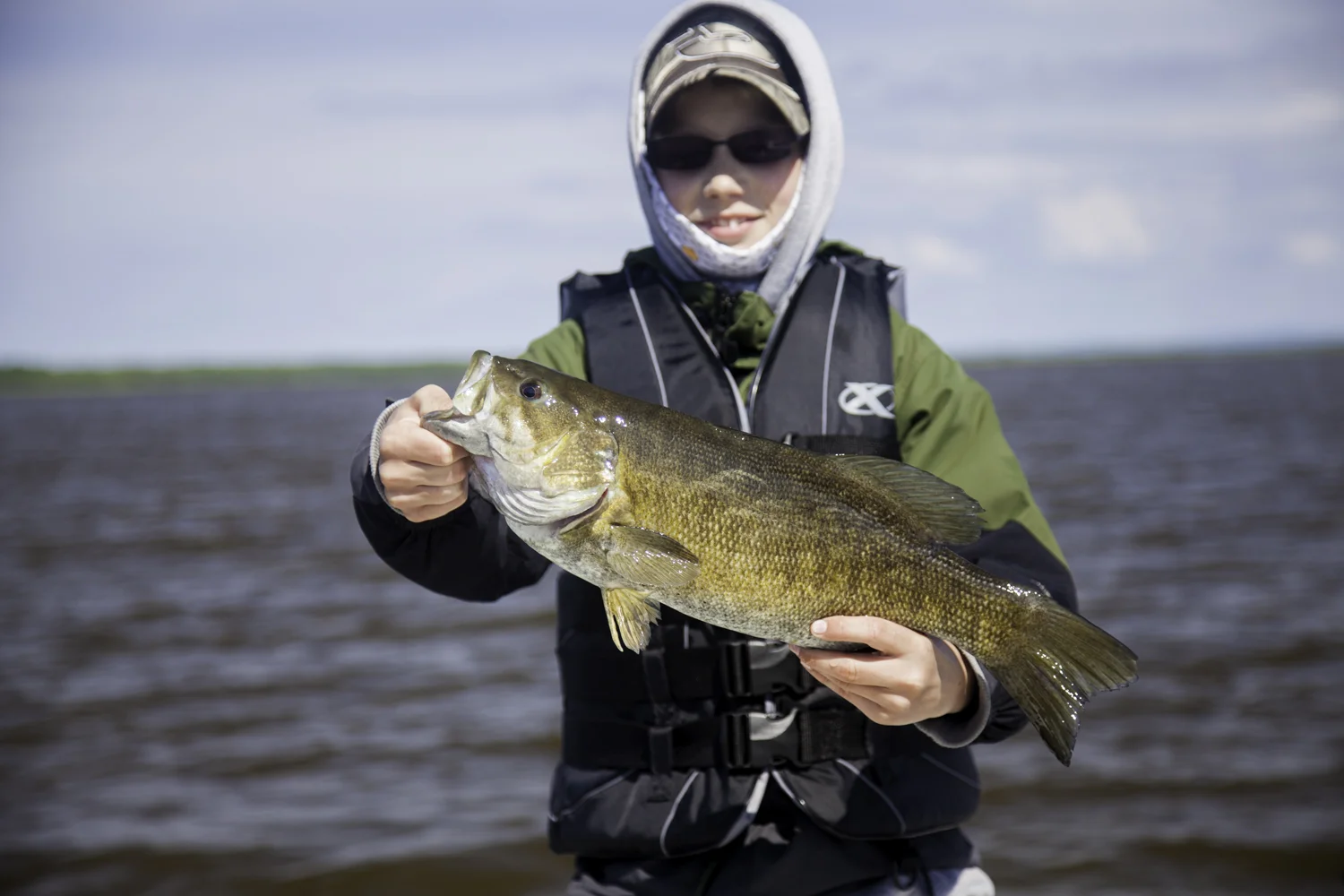 James is only 12, but already knows how to finesse those big Smallmouth!