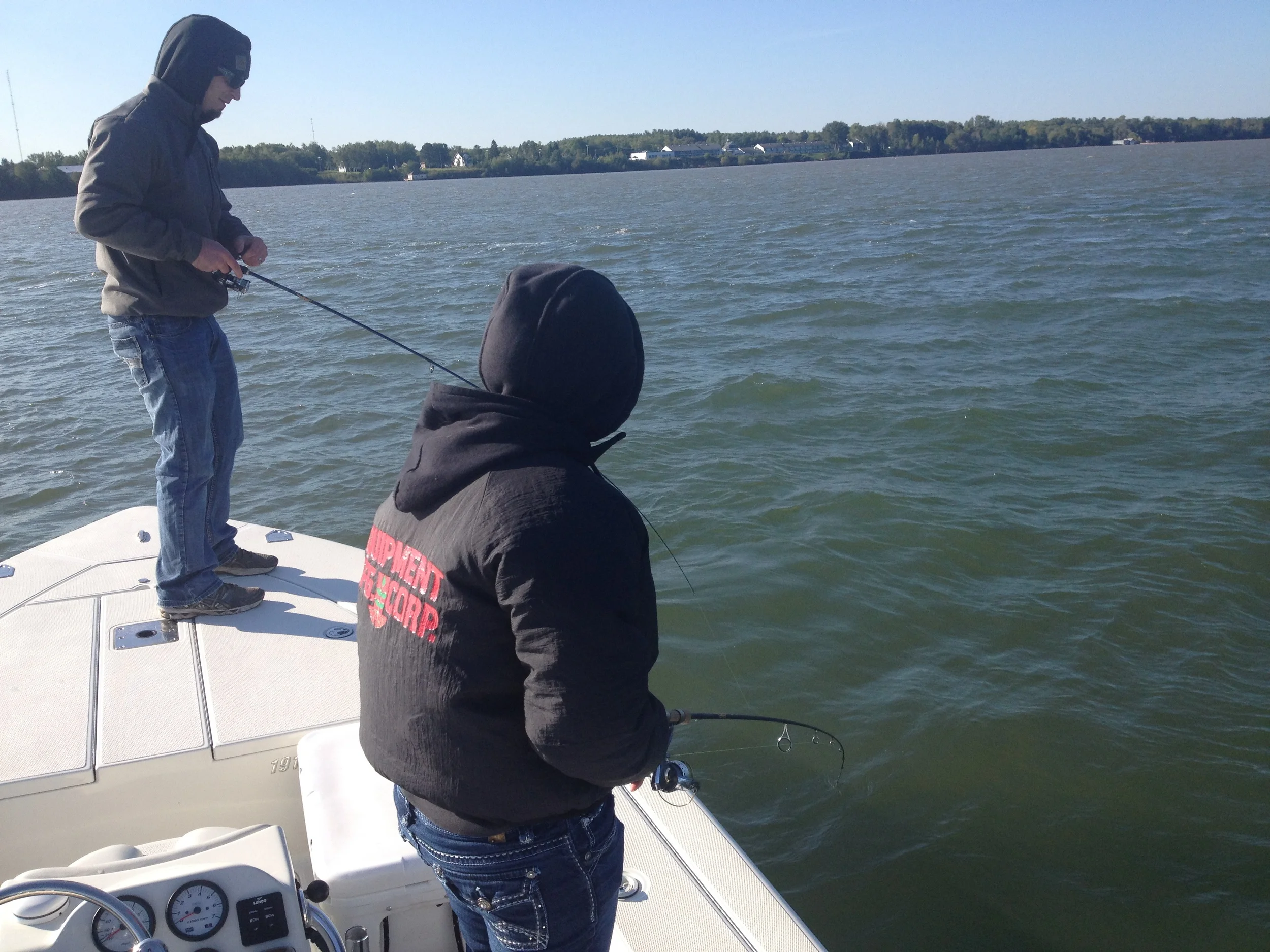 Fighting another double hook up. 