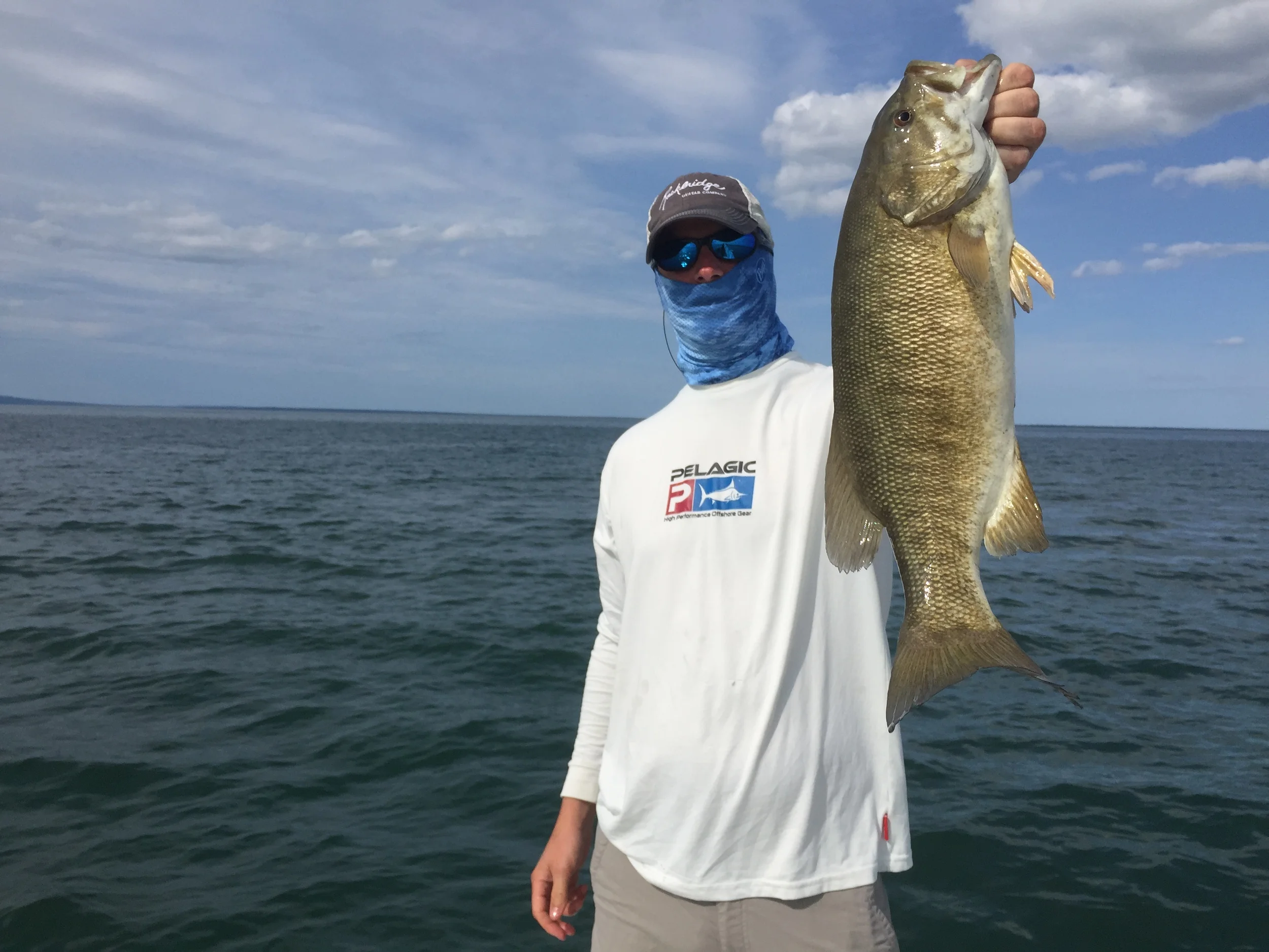 Brennan from Washington, DC came to fish Smallmouth on the Bay and got into some great fish.