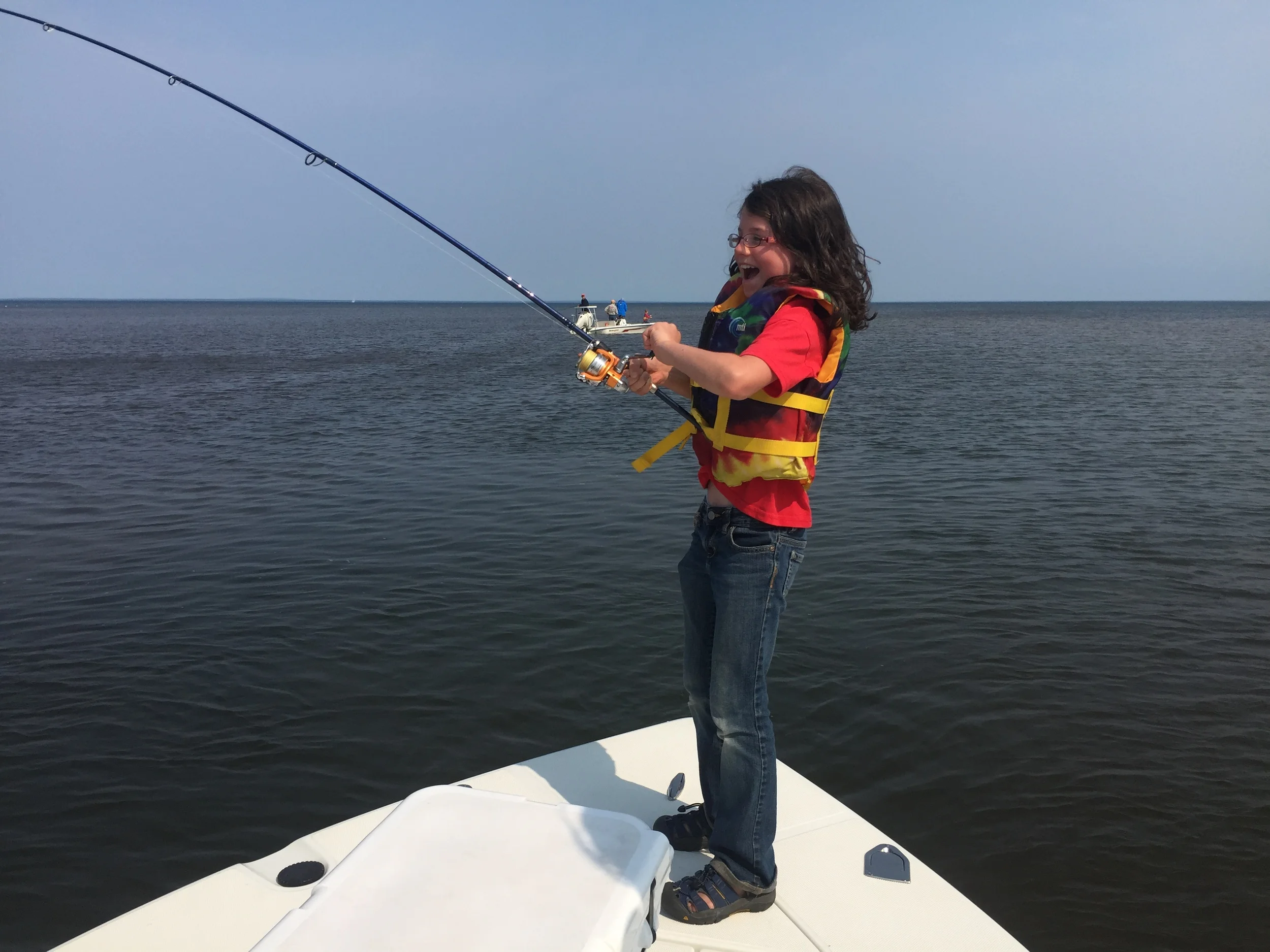 A highlight for the summer for me was watching Naomi here, 9 years old from New York, New York catch smallmouth all day last Sunday. We hit one of the best days of fishing this summer and she and her family had a great trip. She was super excited from start to finish and didn't want to go in at the end of the day. She could cast better than most people, set the hook right and fight fish all the way to the boat. Way to go Naomi!