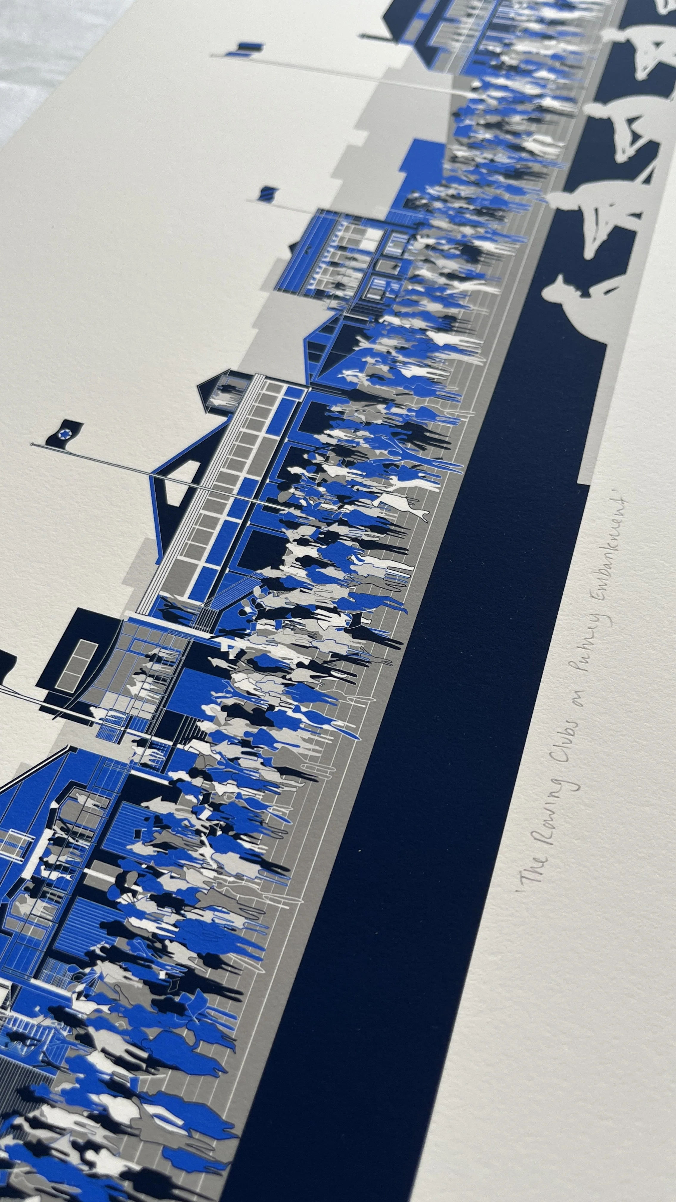 Putney Rowing Print 'The Rowing Clubs on Putney Embankment' Limited Edition (50) Print ...