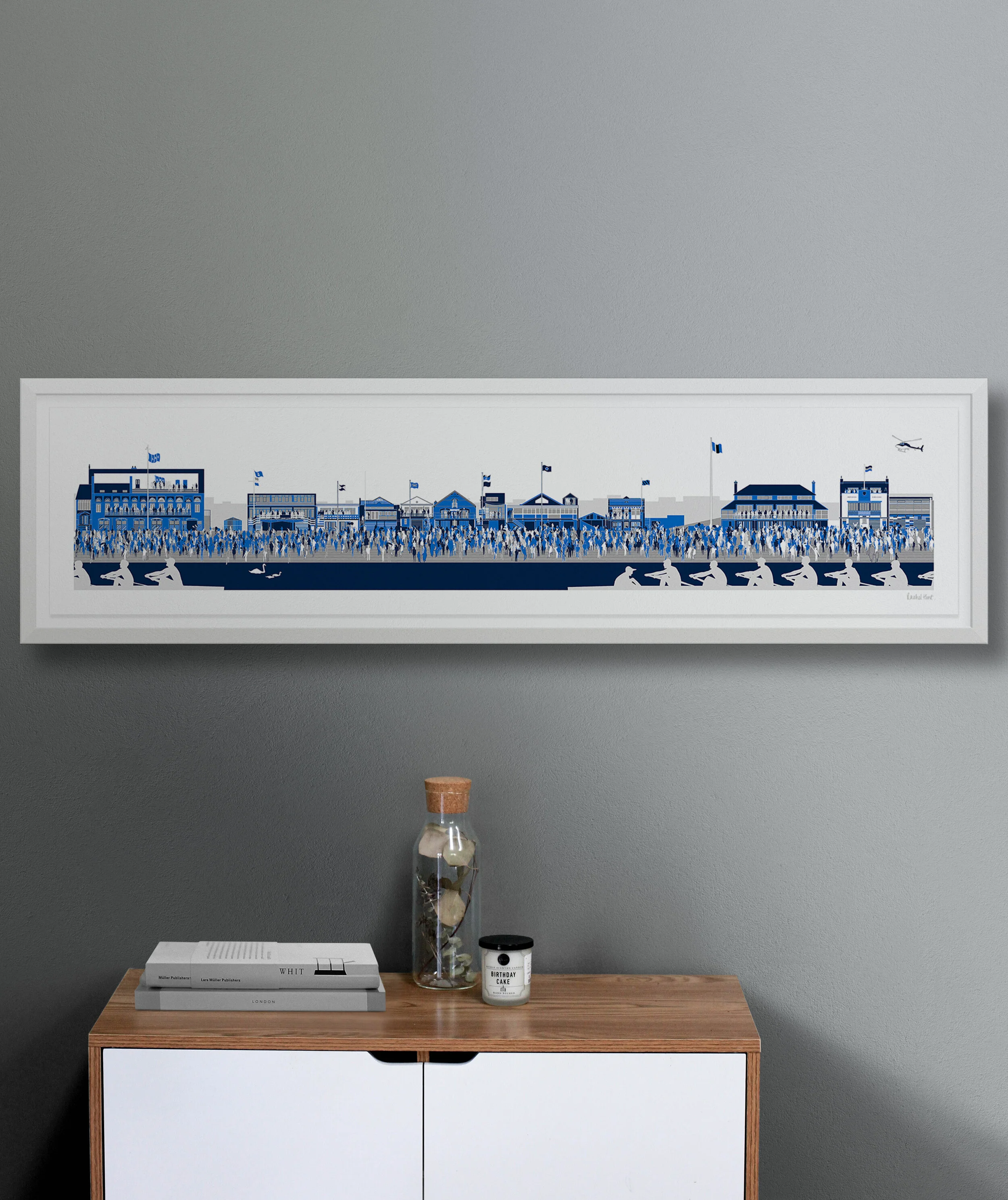 Putney Rowing Print 'The Rowing Clubs on Putney Embankment' Limited Edition (50) Print ...