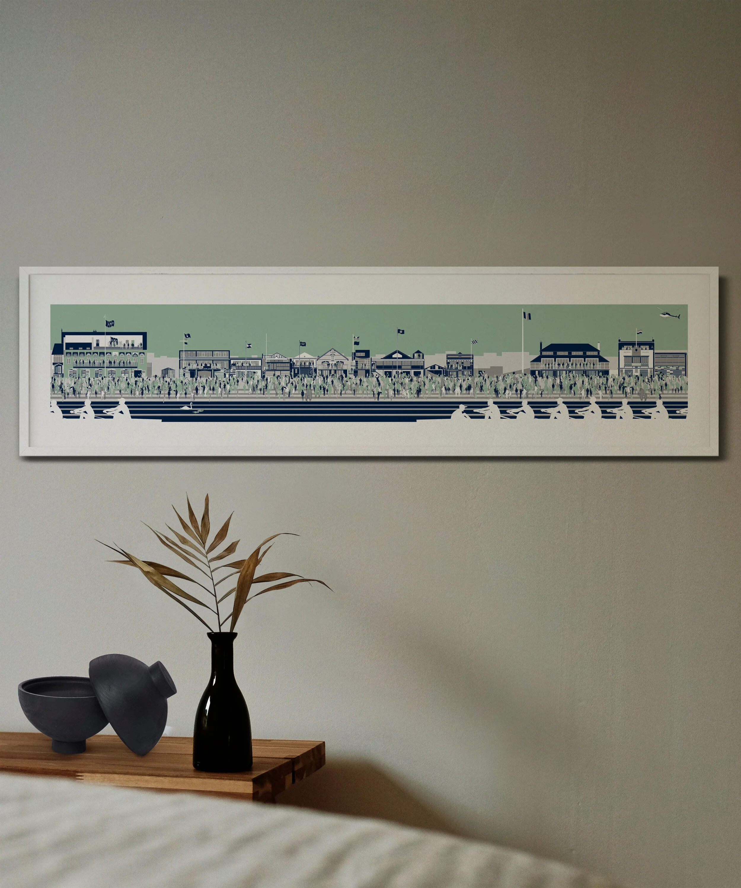 Putney Rowing Print The Boat Race at Putney — Rachel Hunt Illustration | Architectural ...