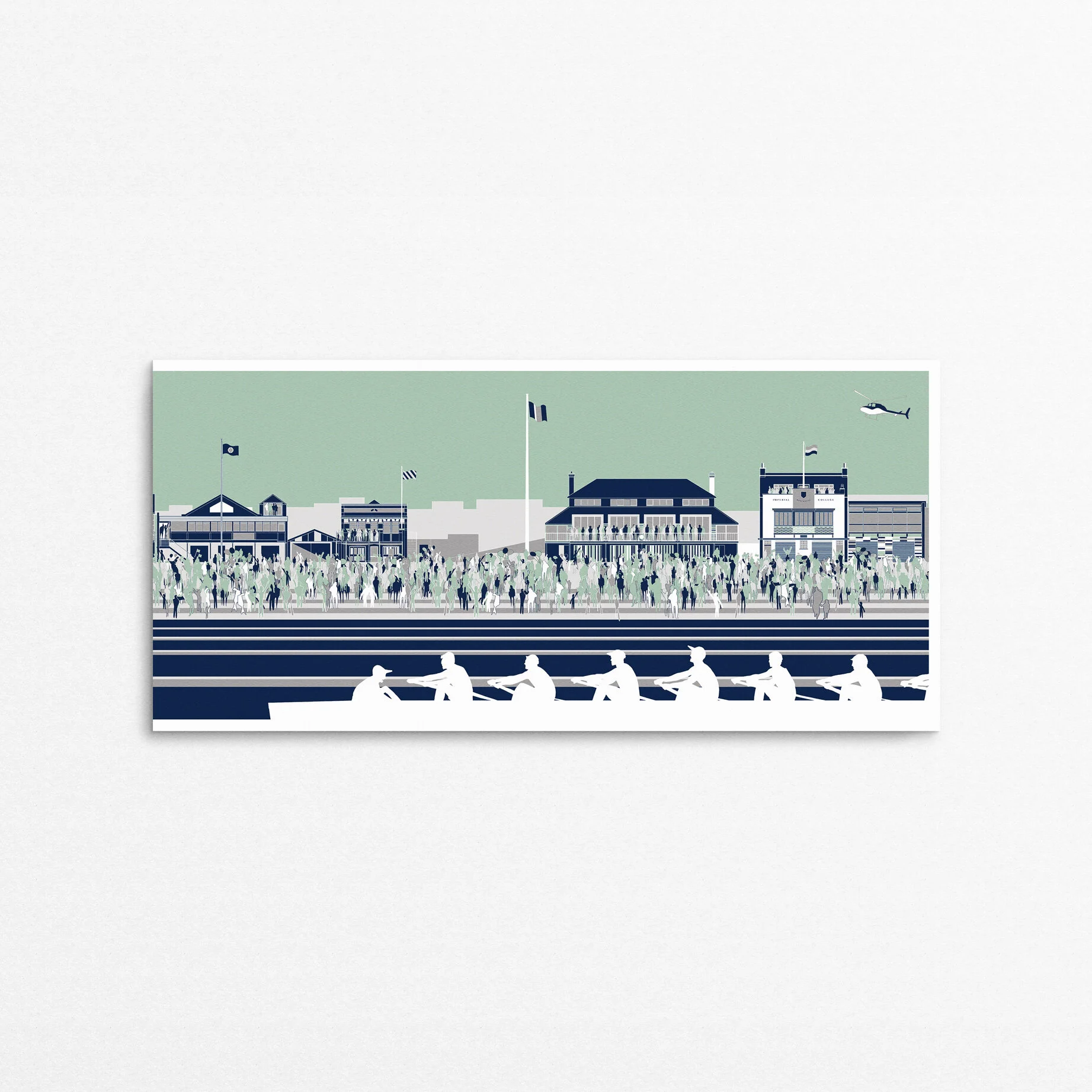 Putney Rowing Print 'The Boat Race at Putney' - 4 pack — Rachel Hunt Illustration ...