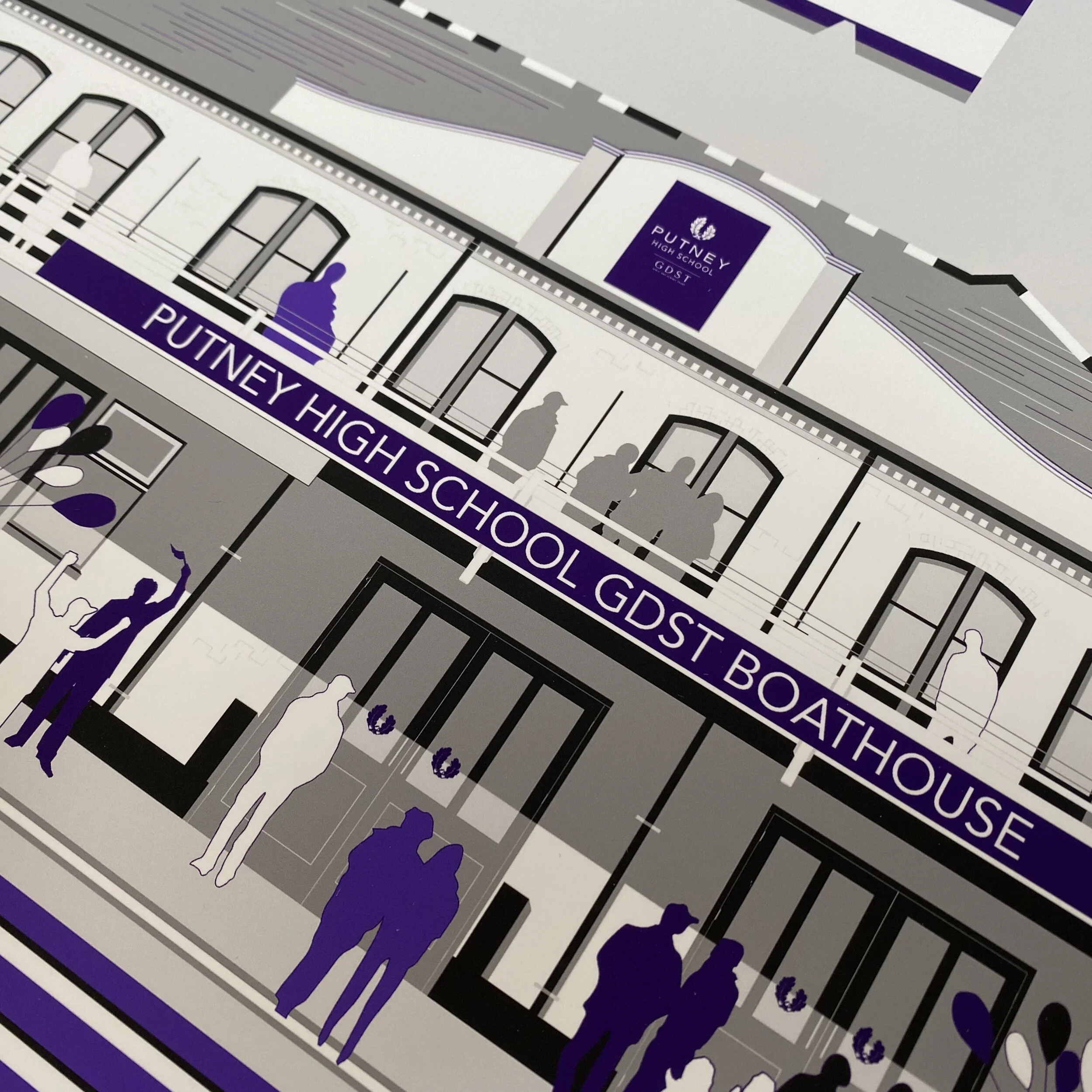 Putney High School GDST Boathouse — Rachel Hunt Illustration ...