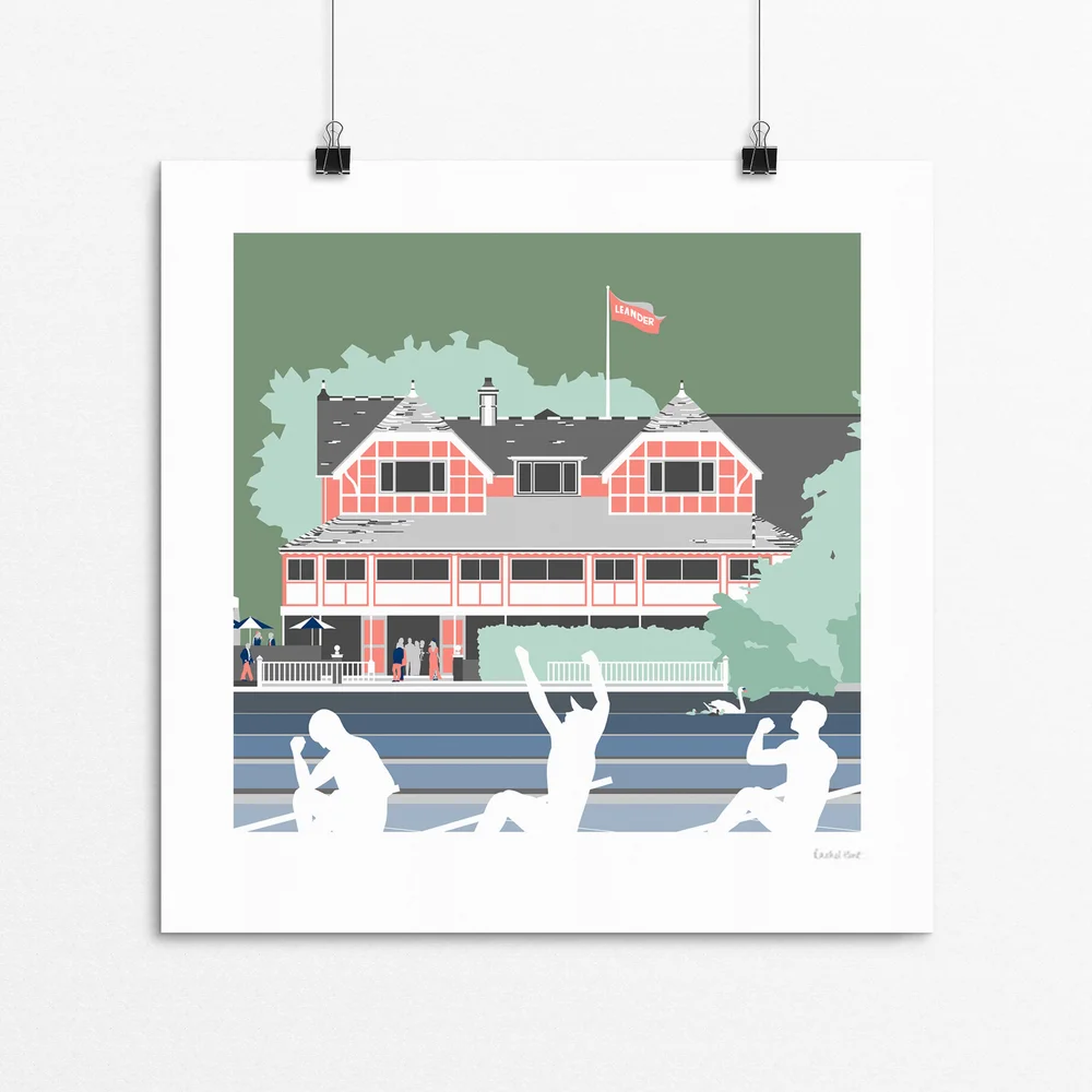 sachin and babi light blue dress Leander Club, Henley-on-Thames — Rachel Hunt Illustration | Rowing Art